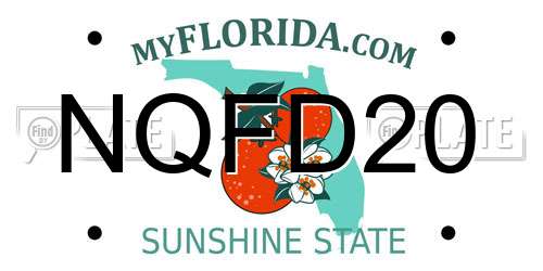 NQFD20 Florida License Plate