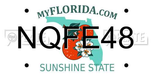 NQFE48 Florida License Plate