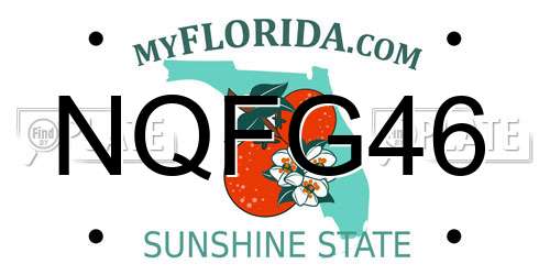 NQFG46 Florida License Plate