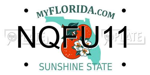 NQFU11 Florida License Plate