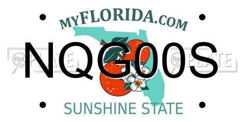 NQG00S Florida License Plate
