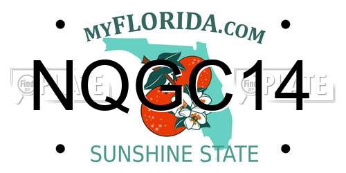 NQGC14 Florida License Plate
