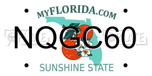 NQGC60 Florida License Plate