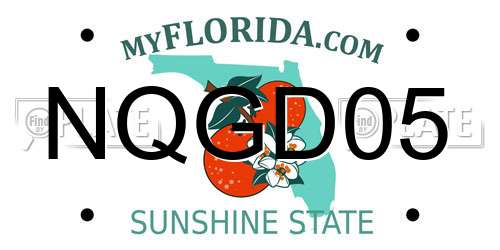NQGD05 Florida License Plate