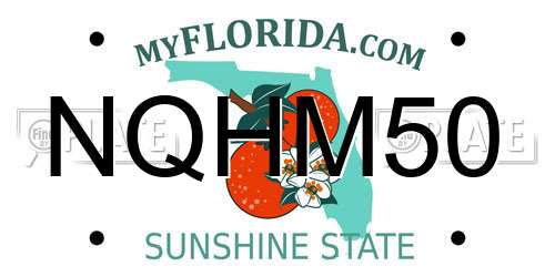 NQHM50 Florida License Plate