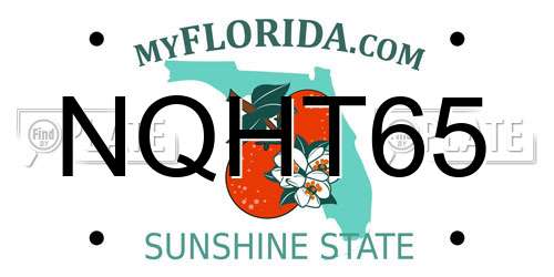 NQHT65 Florida License Plate