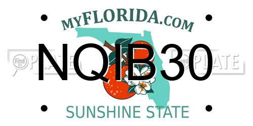 NQIB30 Florida License Plate