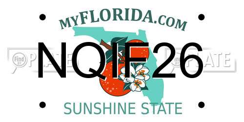 NQIF26 Florida License Plate