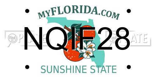 NQIF28 Florida License Plate
