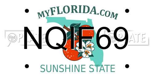 NQIF69 Florida License Plate
