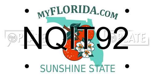 NQIT92 Florida License Plate