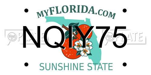 NQIY75 Florida License Plate