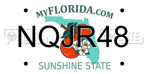 NQJR48 Florida License Plate