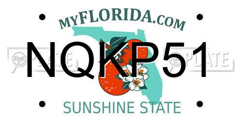 NQKP51 Florida License Plate