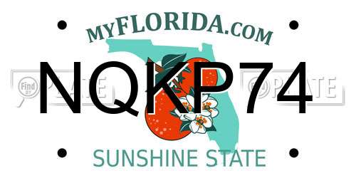 NQKP74 Florida License Plate