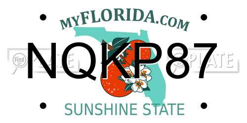 NQKP87 Florida License Plate