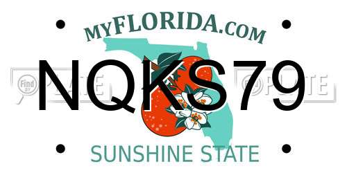 NQKS79 Florida License Plate