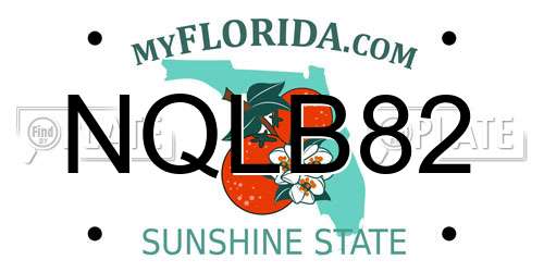 NQLB82 Florida License Plate