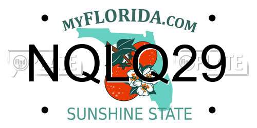 NQLQ29 Florida License Plate