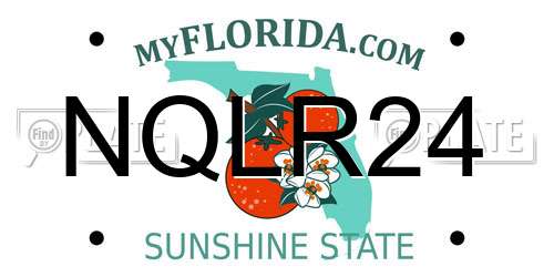 NQLR24 Florida License Plate