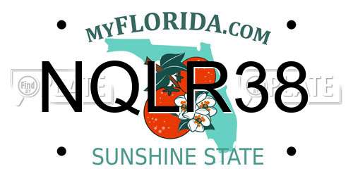NQLR38 Florida License Plate