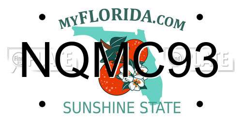 NQMC93 Florida License Plate