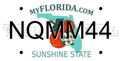 NQMM44 Florida License Plate