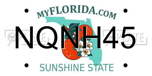 NQNH45 Florida License Plate