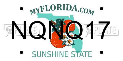 NQNQ17 Florida License Plate