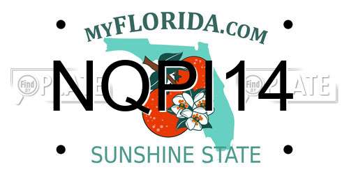 NQPI14 Florida License Plate