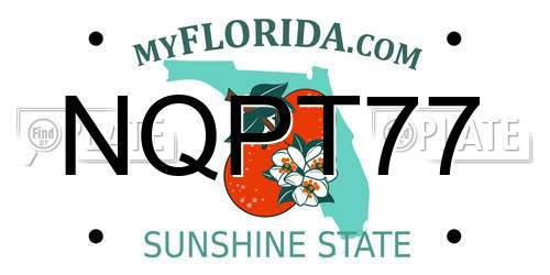 NQPT77 Florida License Plate