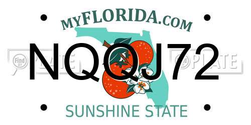 NQQJ72 Florida License Plate