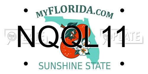 NQQL11 Florida License Plate