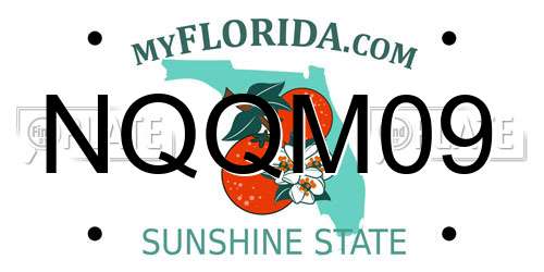 NQQM09 Florida License Plate