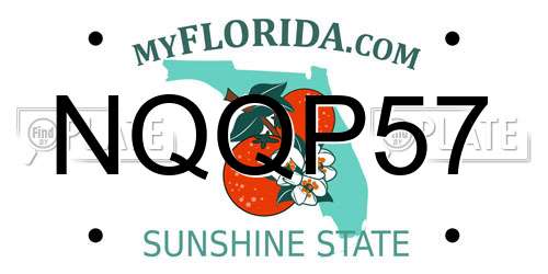 NQQP57 Florida License Plate