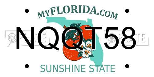 NQQT58 Florida License Plate