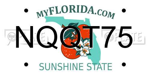 NQQT75 Florida License Plate