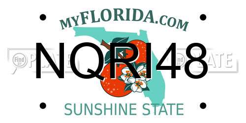 NQRI48 Florida License Plate