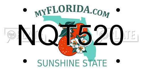 NQT520 Florida License Plate