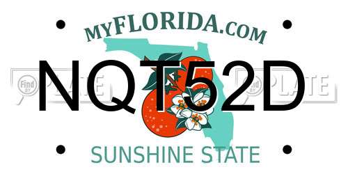 NQT52D Florida License Plate