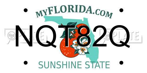 NQT82Q Florida License Plate