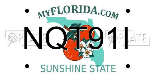 NQT91I Florida License Plate