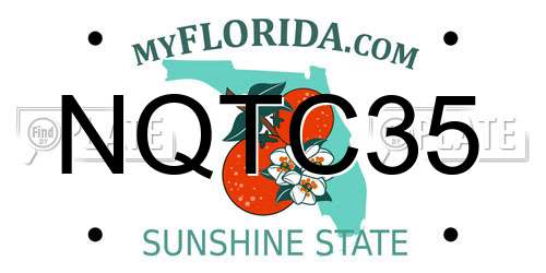 NQTC35 Florida License Plate