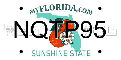 NQTP95 Florida License Plate