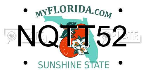 NQTT52 Florida License Plate