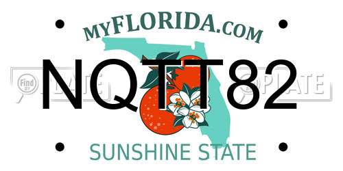 NQTT82 Florida License Plate