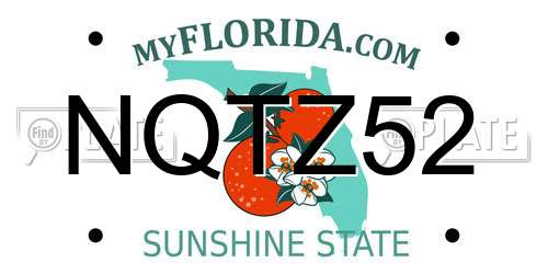 NQTZ52 Florida License Plate
