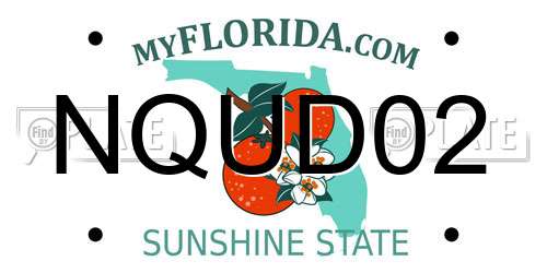 NQUD02 Florida License Plate