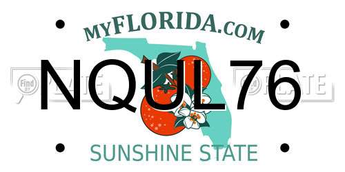 NQUL76 Florida License Plate