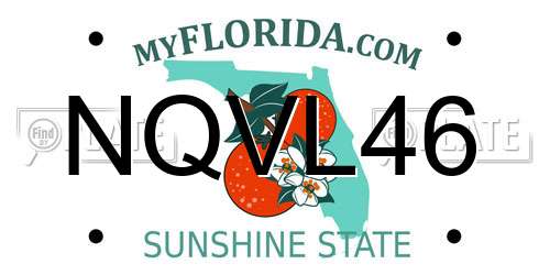 NQVL46 Florida License Plate